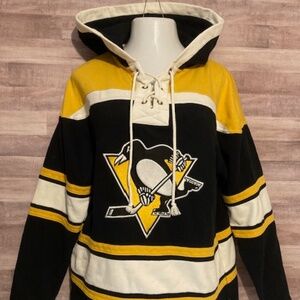 NHL Pittsburg Penguins Hooded Jersey EUC Size Medium from Old Time Hockey